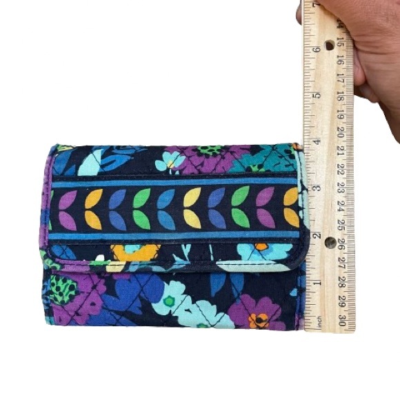 Vera Bradley Euro Trifold Wallet in Midnight Blue - Picture 9 of 12